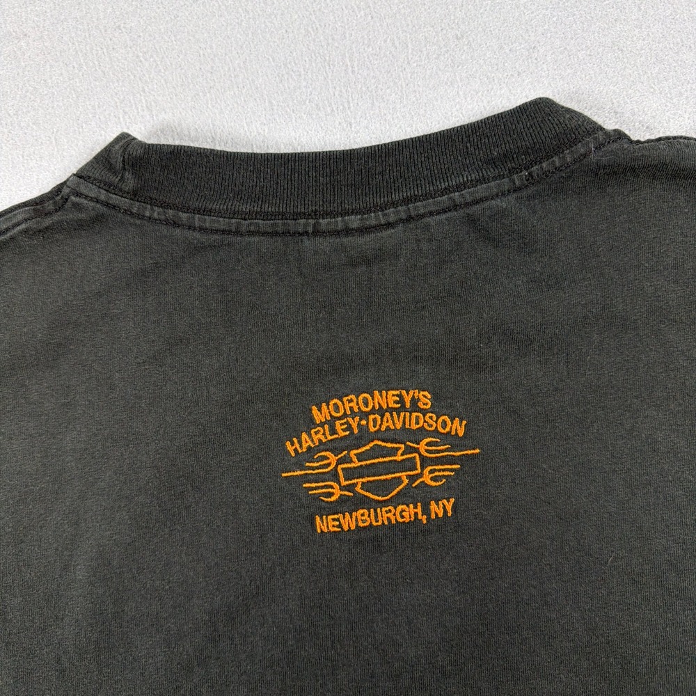 Harley Davidson Sleeveless Muscle Shirt Men 2XL Relaxed Black Biker Streetwear - Picture 8 of 9